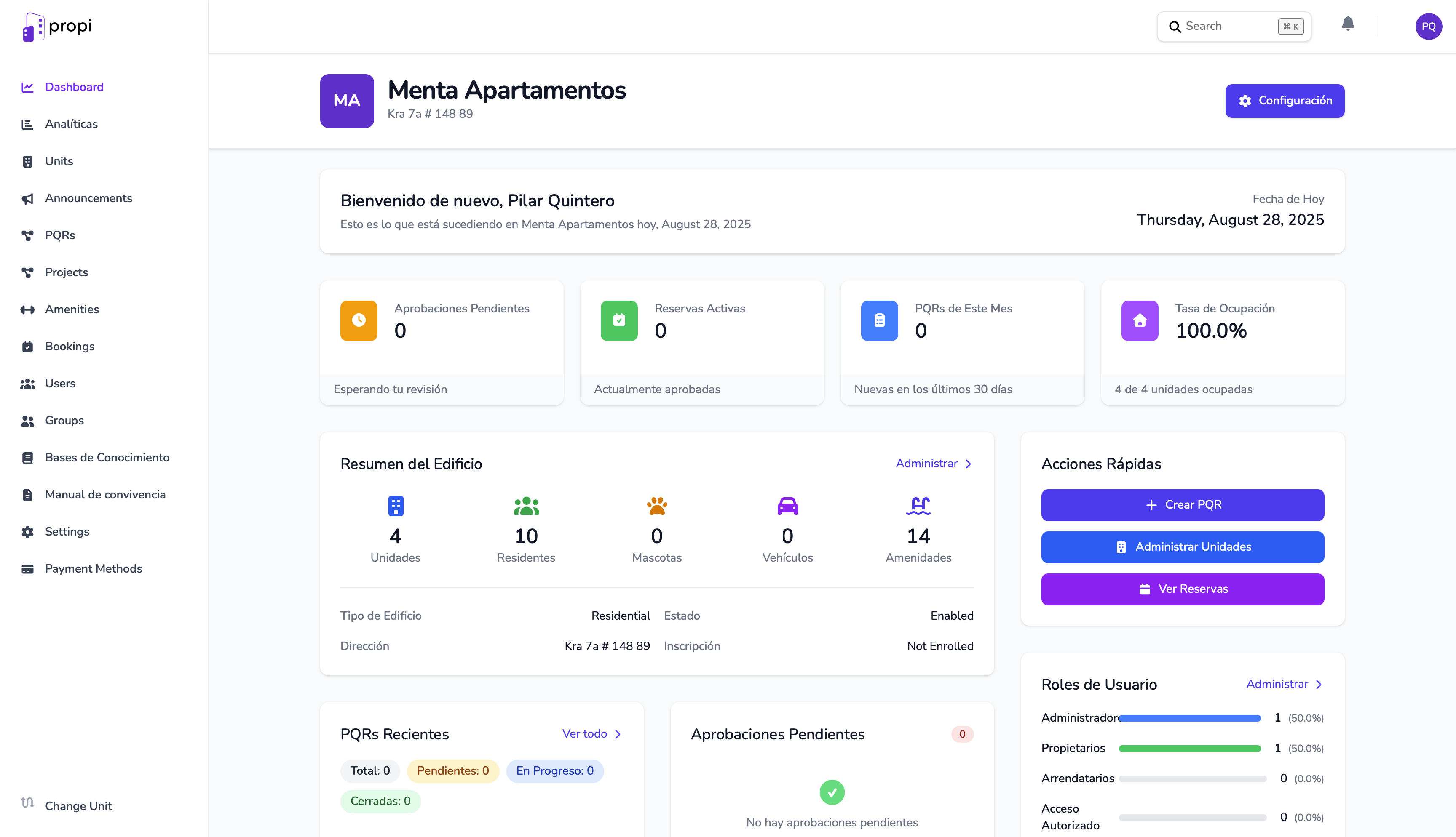 Propi Admin Dashboard